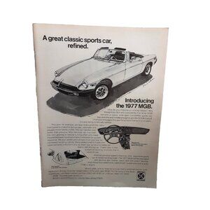 1976 1977 MGB Classic Sports Car Original Print Ad vintage 70s